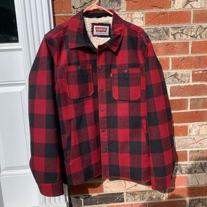 Levis Sherpa Trucker Jacket Wool Blend Flannel